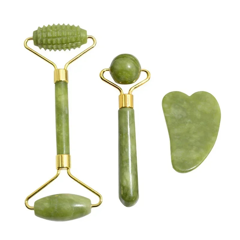 Natural Jade Face Roller Gua Sha Natural Stone