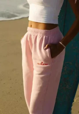 Pink Palm Puff Women's Casual Sweatpants