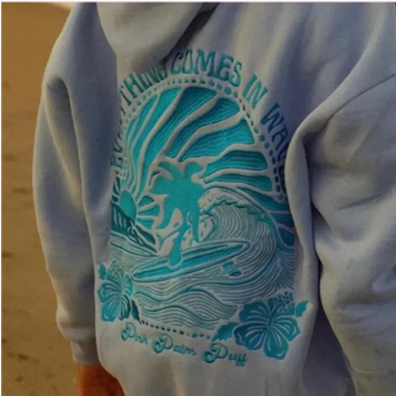 Pink Palm Puff California Street Hoodie