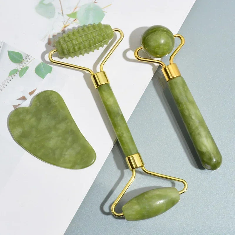 Natural Jade Face Roller Gua Sha Natural Stone