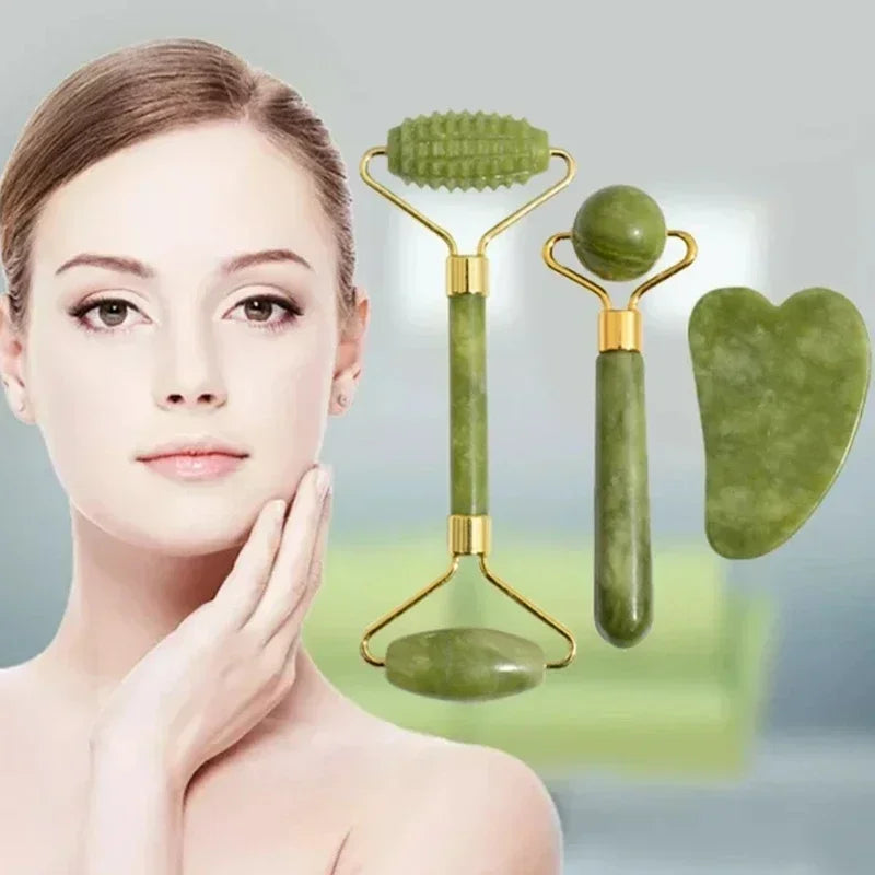 Natural Jade Face Roller Gua Sha Natural Stone