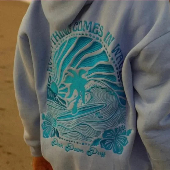 Pink Palm Puff California Street Hoodie