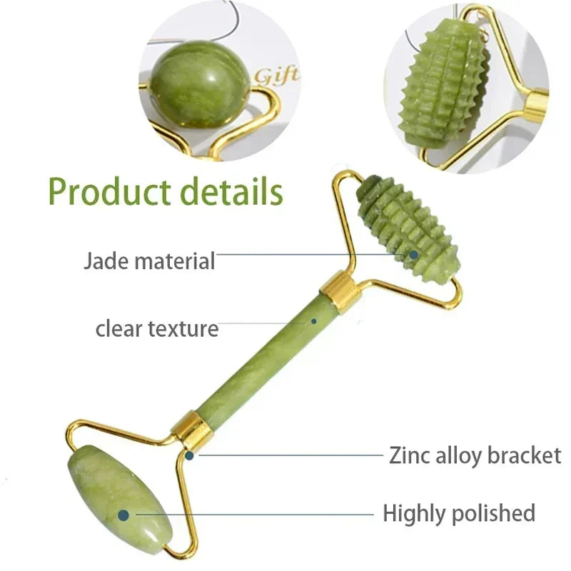 Natural Jade Face Roller Gua Sha Natural Stone