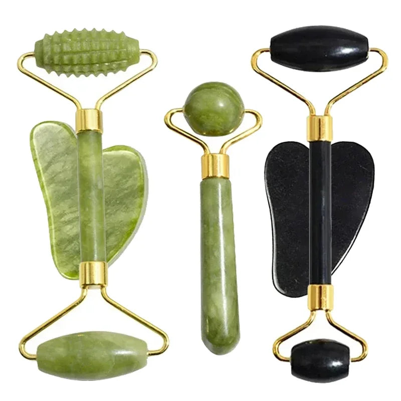 Natural Jade Face Roller Gua Sha Natural Stone