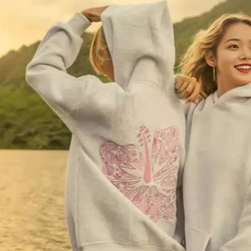 Pink Palm Puff California Street Hoodie