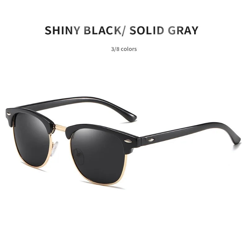 2025 New Style: 1PC Plastic Polarized Sunglasses, Unisex, Trendy, Versatile, Retro Style
