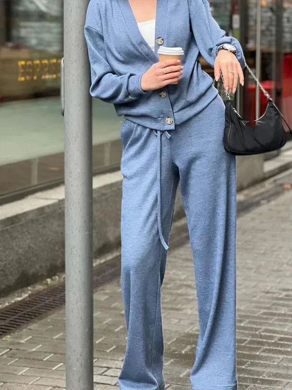 Women's Jacket Cardigan & Sweatpants 2 Pieces