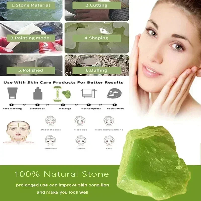 Natural Jade Face Roller Gua Sha Natural Stone
