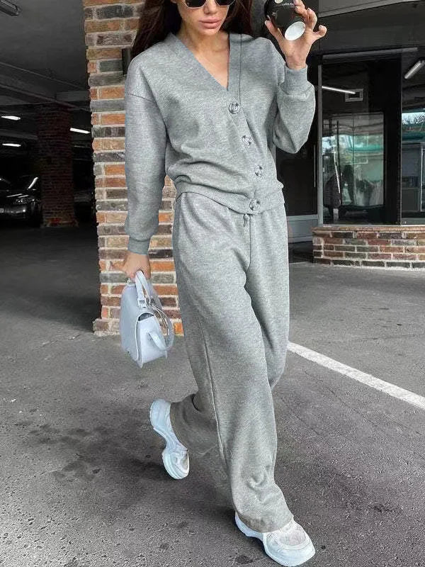 Women's Jacket Cardigan & Sweatpants 2 Pieces